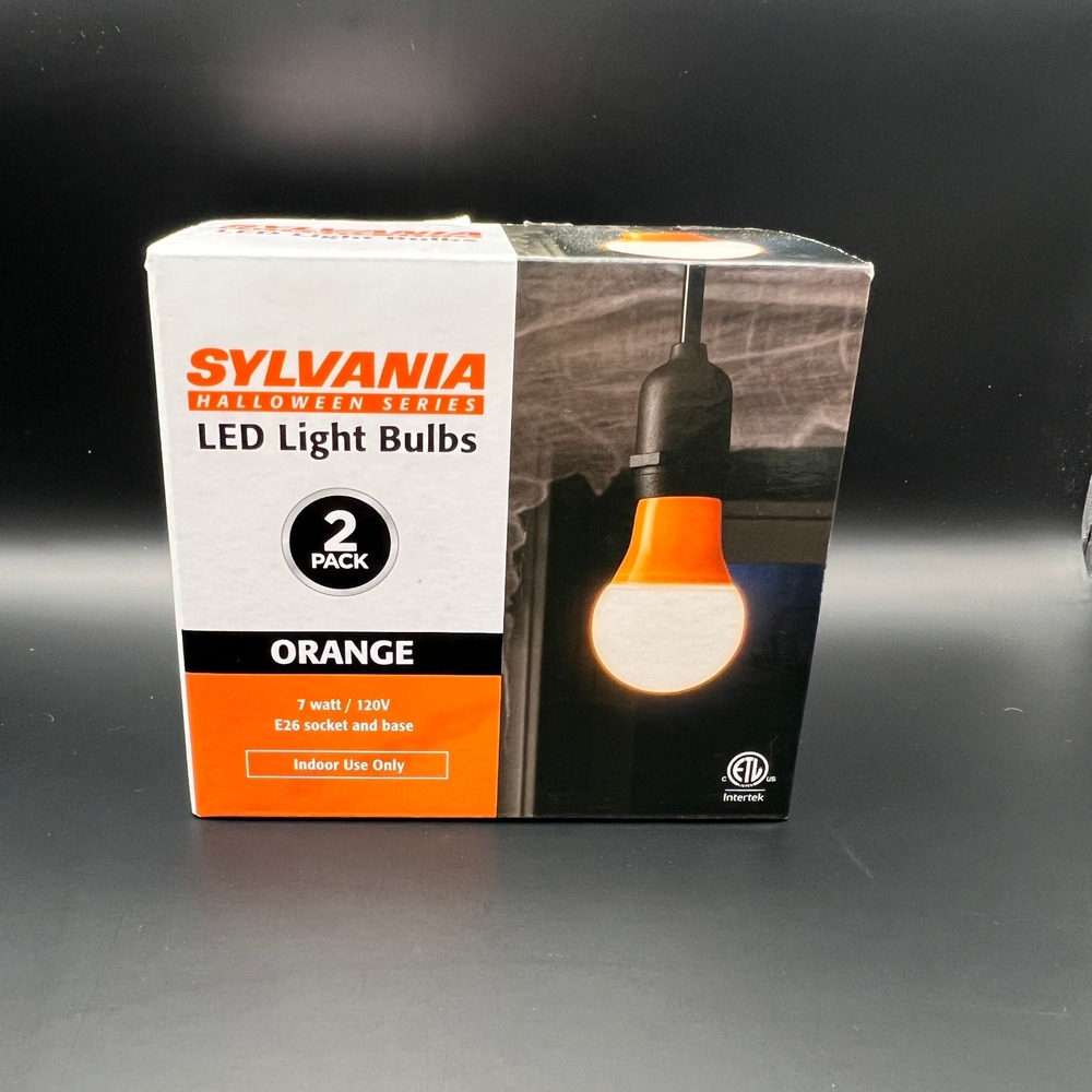 Sylvania Halloween Series Orange LED Light Bulbs 2 Pack 7W E26 Base V34919-95